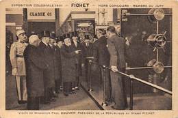 PARIS-VISITE DE MR PAUL DOUMER PRESIDENT DE LA REPUBLIQUE AU STAND FICHET - EXPOSITION COLONIALE 1931 - Sonstige & Ohne Zuordnung