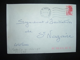 LETTRE TP LIBERTE 2,00 ROUGE OBL.MEC.20.06.84 75 PARIS 15 + TRI INDEXATION BARRES ROSES Marque à Sec 0T - Storia Postale