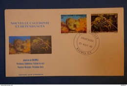 401 NOUVELLE CALEDONIE BELLE LETTRE 1980 CRUSTACéS AQUARIUM NOUMEA + AFFRANCHISSEMENT PLAISANT - Storia Postale