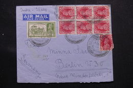 INDE - Enveloppe De Hyderabad Pour Berlin En 1937 Par Avion, Oblitération Et Affranchissement Plaisants - L 59667 - 1936-47 King George VI