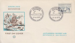 Enveloppe  FDC  1er  Jour  GROENLAND   Transports  Postaux   1975 - FDC