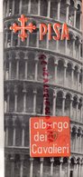 ITALIE- PISA- PISE- RARE DEPLIANT HOTEL DEI CAVALIERI PLACE DE LA GARE- ALBERGO DEI CAVALIERI- ANNEES 1940 - Tourism Brochures