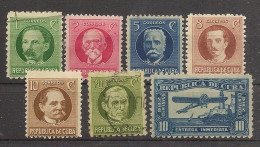 Cuba  Edifil 214/220 */(*)/(º)  Serie Completa Patriotas Cubanos 1925/28  NL1037 - Nuevos