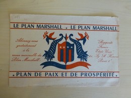 Le Plan MARSHALL, Plan De Paix Et De Prospérité,  Ref 1686 ; BU 02B - Autres & Non Classés