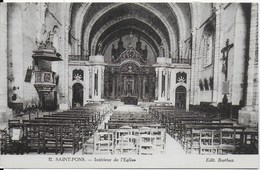 Saint Pons De Thomières -Intérieur De L'église -  Carte Non écrite - Saint-Pons-de-Thomières