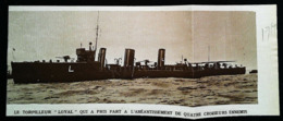 Turquie - Torpilleur Anglais "LOYAL" De La Royal Navy - Coupure De Presse (encadré Photo) De 1914 - Autres & Non Classés