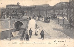 PARIS-LE METROPOLITAINS SUR LES BLD EXTERIEURS - Pariser Métro, Bahnhöfe
