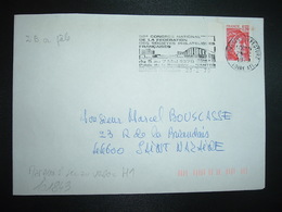 LETTRE TP SABINE 1,20 ROUGE OBL.MEC.23-2 1979 44 NANTES PREFECTURE + TRI INDEXATION BARRES ROSES Marque à Sec H1 - Lettres & Documents