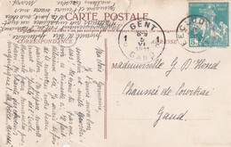 DDX 058 --  Carte-Vue EECLOO TP Caritas Lemaire EECLOO 1911 Vers GAND - COB 30 EUR S/lettre - 1910-1911 Caritas