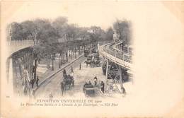 PARIS-LA PLATE-FORME MOBILE ET LE CHEMIN DE FER ELECTRIQUE - EXPOSITION UNIVERSELLE 1900 - Metro, Estaciones