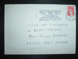 LETTRE TP SABINE 1,40 ROUGE OBL.MEC.27-3 1981 78 VERSAILLES RP + TRI INDEXATION BARRES ROSES Marque à Sec MF - Storia Postale