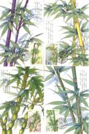 CHINA  1993  Bamboo   Max Card     MICHEL #2478-2481 + Single Stamp #2482 - Maximumkaarten