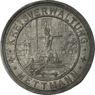 Monnaie, Allemagne, Kriegsgeld, Mettmann, 50 Pfennig, 1917, TTB+, Zinc - Monétaires/De Nécessité