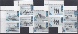 Ross, N° 115 à 119 X 2 (exp. Britannique En Antarctique, Nimrod, Hutte, Voiture, Prof. Edgeworth, Mont Erébus) Neuf ** - Unused Stamps