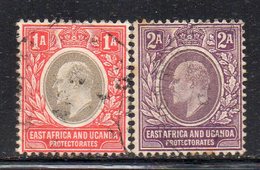 T1866 - AFRICA ORIENTALE BRITANNICA 1903,  2 Valori Usati (2380A) Fil CA - Protectoraten Van Oost-Afrika En Van Oeganda