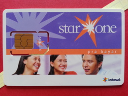 INDONESIA SIM GSM INDOSAT STAR ONE Puce Découpée Numbers Back USIM RARE MINT (BH1219b - Indonesia