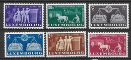 LUXEMBOURG - 1951 - YVERT N° 443/448 ** MNH  - COTE = 250 EUROS - DROITS DE L'HOMME - Ungebraucht