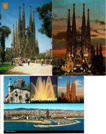 ESPAGNE - 3 Cartes -  Vues De Barcelone Et Temple De La Sagrada Familia - Barcelona