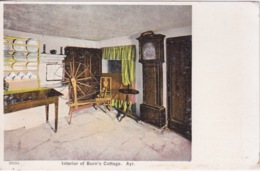 ROYAUME-UNI - ECOSSE - AYR - INTERIEUR OF BURN'S COTTAGE  ROUET  CONTOISE PENDULE - Ayrshire