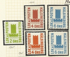 SUEDE SWENDEN HALSINGBORG 1944 1945 - Local Post Stamps