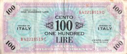 Italy 100 Lire, P-M21c (1943A) - Fine - Occupation Alliés Seconde Guerre Mondiale