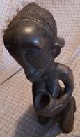 Beeld Luba Stam Congo Vrouw Met Beker - Art Africain