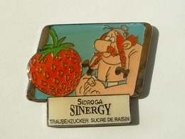 Pin's BD ASTERIX - OBELIX - SIROP SIDROGA - SINERGY  - SUCRE DE RAISIN - BD