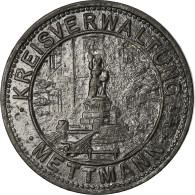 Monnaie, Allemagne, Kriegsgeld, Mettmann, 10 Pfennig, 1917, TTB, Zinc - Noodgeld