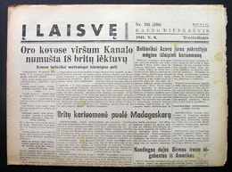 Lithuanian Newspaper/ Į Laisvę No. 105 1942.05.06 - Informations Générales