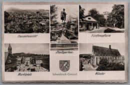 Schwäbisch Gmünd - S/w Mehrbildkarte 1   Stadtgarten Gaststätte - Schwaebisch Gmünd