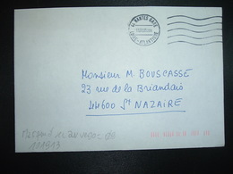 LETTRE OBL.MEC.11.01.85 44 NANTES GARE. + TRI INDEXATION BARRES ROSES Marque à Sec 09 - Storia Postale