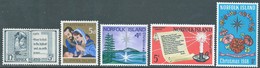 Isola Norfolk - Norfolk Island,1961-1965-1966-1967-1968-Christmas,5P-4P-5C MNH - Norfolk Island