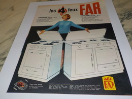 ANCIENNE  PUBLICITE CONVOITISE+SEDUCTION CUISINIERE FAR 1960 - Autres Appareils