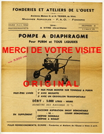 35 -Vitré  Fonderies Et Ateliers De L'Ouest - Machines Agricoles Appareils De Cidrerie Vinification - Pompe à Diaphragme - Other Apparatus