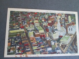 AERIAL VIEW AT DOWNTOWN, CLEVELAND, OHIO - Cleveland