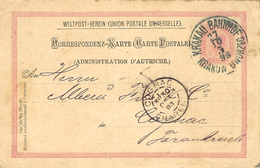 1898 - Austrian  C P E P  From KRAKAU BAHNHOF To Cognac ( France ) - Lettres & Documents