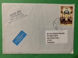 Cover Circulated Synagogue Budapest 2019 To Honduras, JUDAICA - Covers & Documents