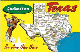 ETATS-UNIS - USA - Texas - Carte De L'état - Other & Unclassified