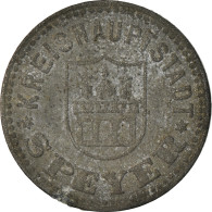 Monnaie, Allemagne, Kriegsnotgeld, Speyer, 10 Pfennig, 1917, TTB, Zinc - Monetary/Of Necessity