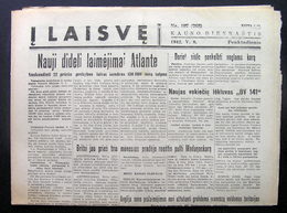 Lithuanian Newspaper/ Į Laisvę No. 107 1942.05.08 - Informations Générales