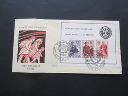 Belgien 1960 Block 26 FDC Weltflüchtlingsjahr / Wereldvluchtelingenjaar Mit Sonderstempel - Storia Postale