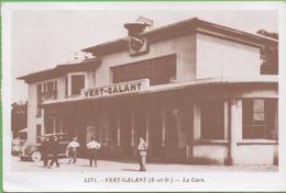 CP Reproduction VERT-GALANT La Gare De TREMBLAY Vers 1933, Circulée 22/09/95 - Tremblay En France