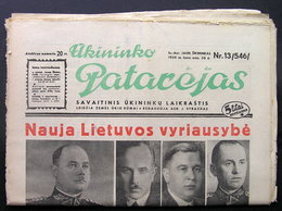 Lithuanian Newspaper/ Ūkininko Patarėjas No. 13 (546) 1939.03.30 - Informaciones Generales