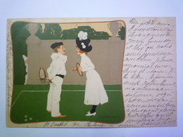 2020 - 5376  Illustrateur B. WENNERBERG  " Joueurs De TENNIS "   1902   XXX - Wennerberg, B.