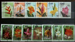 CUBA 1973-74 Flores Silvestres Used Stamps - Collections, Lots & Series