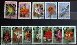 CUBA 1973-74 Flores Silvesres Used Stamps - Collections, Lots & Séries