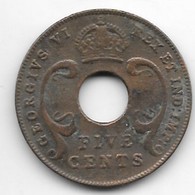 *east Africa 5 Cents 1941    Km 25.1  Vf+ - Britse Kolonie