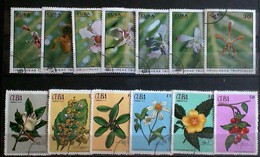 CUBA 1970-73 Flores Silvesres Used Stamps - Colecciones & Series