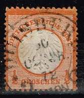 DR 1872,Michel# 3 O Mit Hufeisenstempel Duisburg Mit Dünner Stelle Mittig (Papierschaden) - Oblitérés