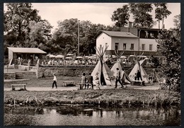 D5823 - TOP Bernburg - HO Eiscafe Gaststätte Bärenburg Mit Indianer Dorf - VEN Verlag Köthen - Bernburg (Saale)